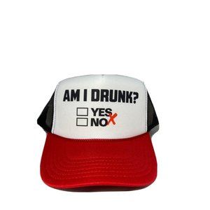 Am I Drunk Trucker Hat Mesh Hat New Adjustable Hat Am I Drunk Hat